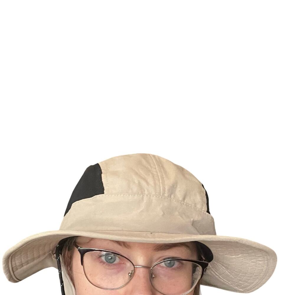 Swiss Tech Sun Shield Bucket Hat Tan S M Fishing Hiking Outdoor Neck Flap Hat